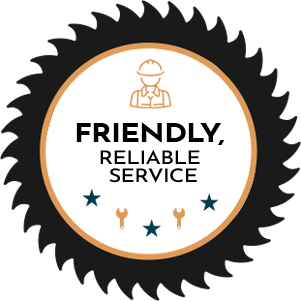 Friendly, Reliable Service badge